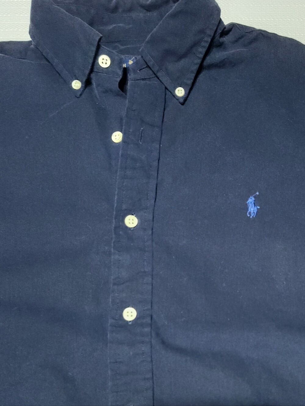 Ralph Lauren Dark Navy Button-Down Polo Oxford Shirt